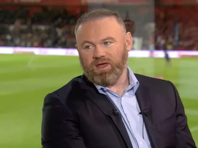 Wayne Rooney talks while in the studio