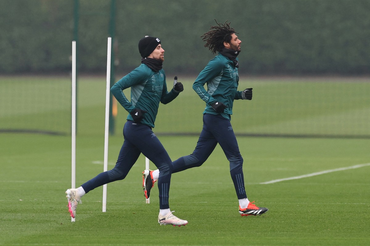 arsenal training jorginho elneny