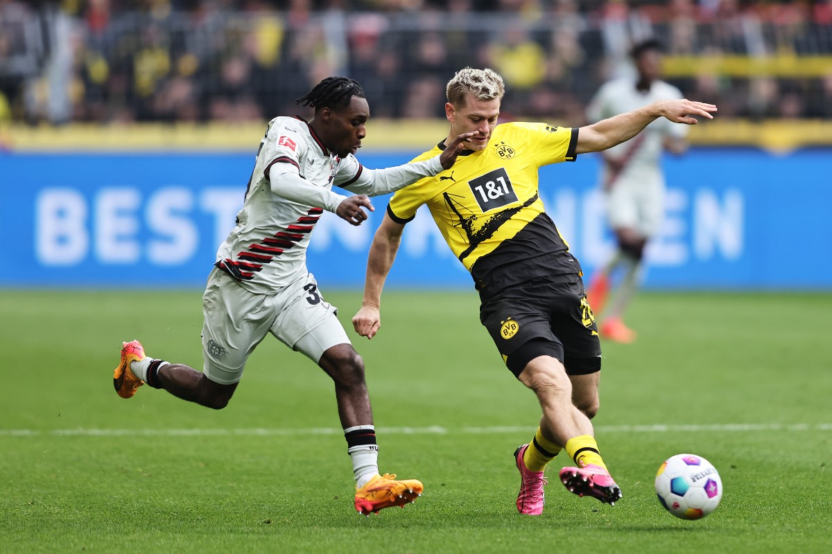 borussia dortmund vs bayer leverkusen jeremie frimpong