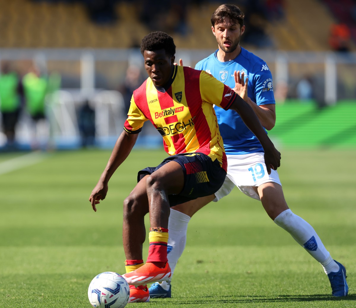 lecce empoli patrick dorgu