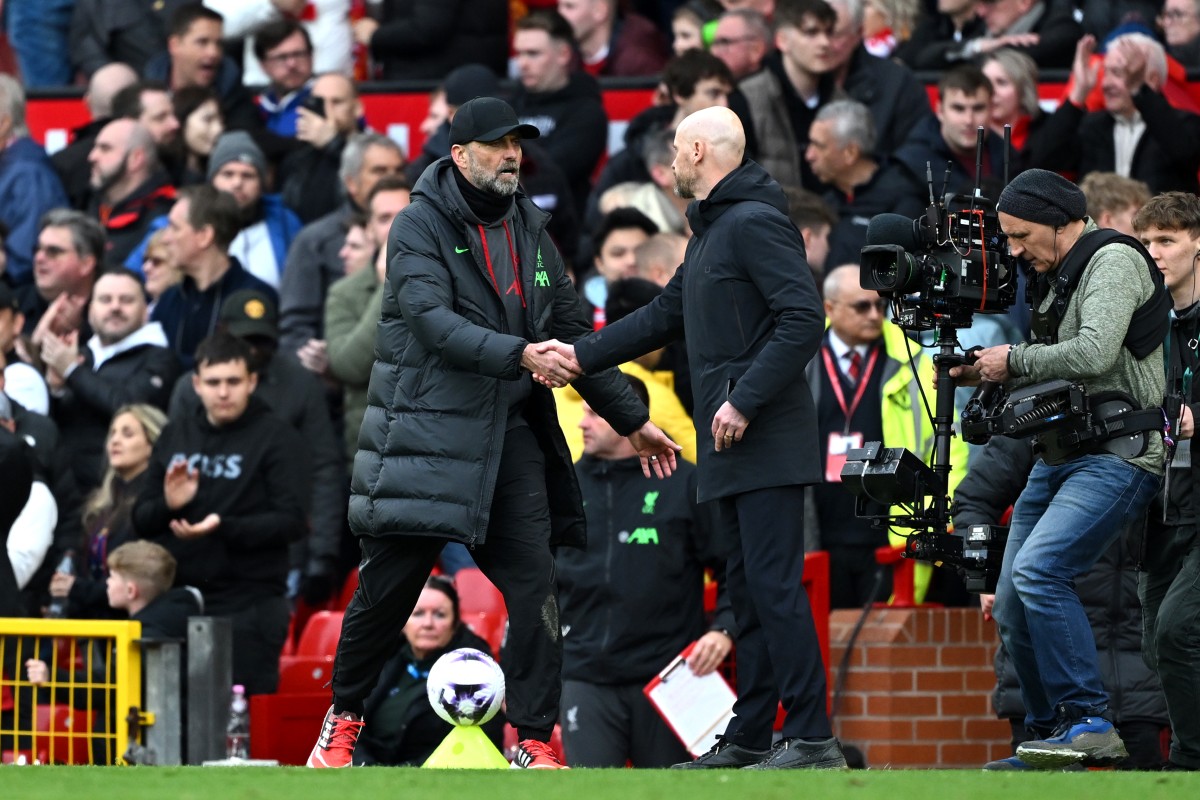 manchester united 2-2 liverpool jurgen klopp and erik ten hag