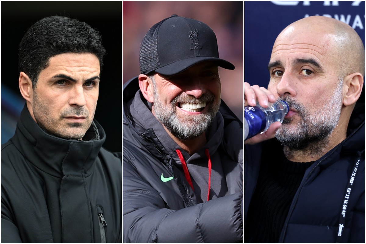 mikel arteta and jurgen klopp and also pep guardiola