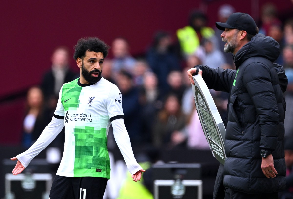 salah klopp row
