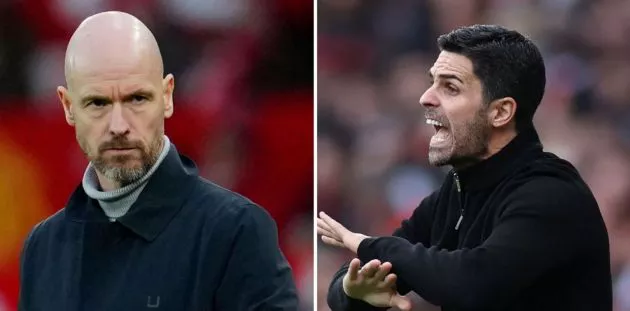ten Hag Man United Arteta Arsenal