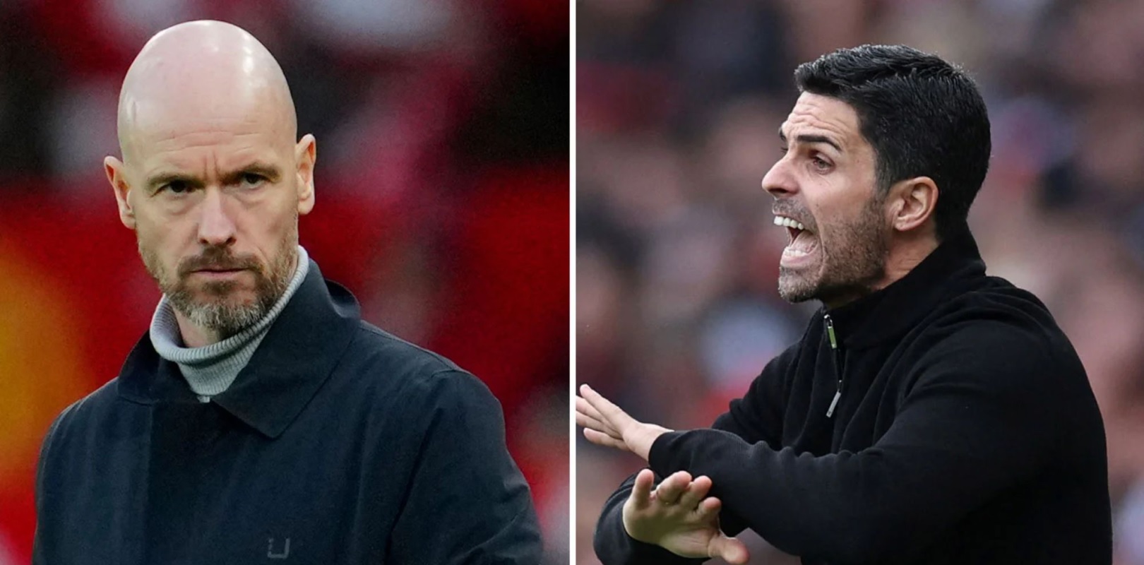 ten Hag Man United Arteta Arsenal