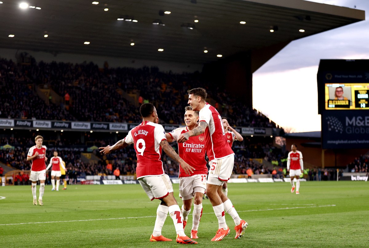 wolves 0-2 arsenal premier league 2023-24