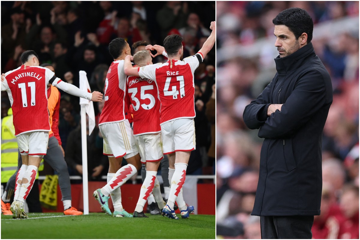 zinchenko martinelli saliba rice arteta arsenal