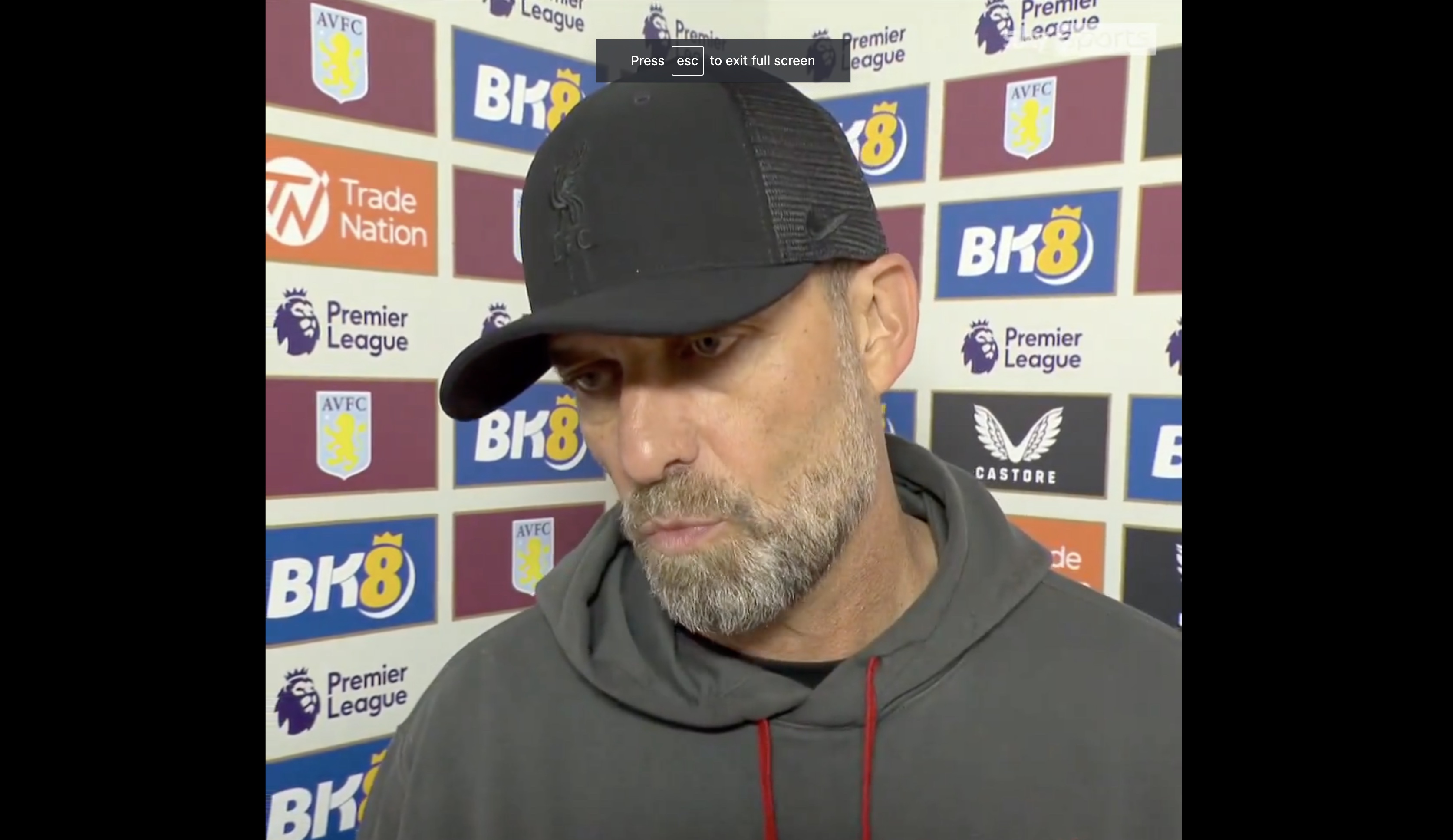 Jurgen Klopp post match interview.