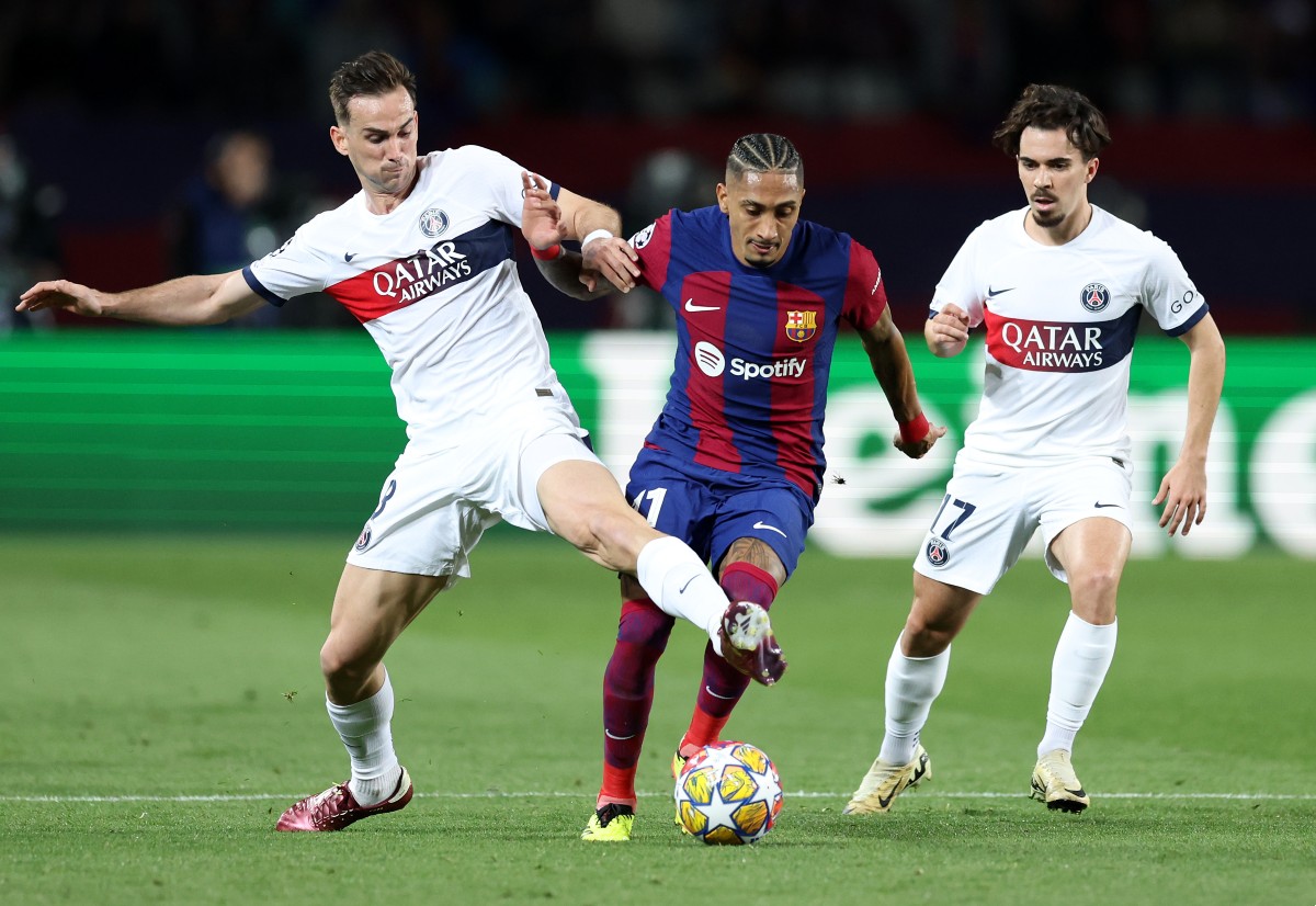 barcelona psg raphinha cl