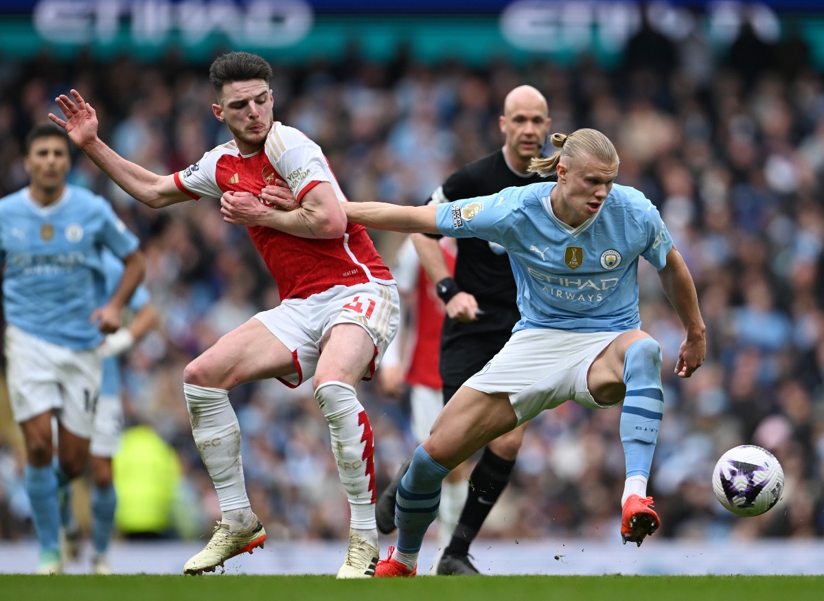 city arsenal declan rice erling haaland Declan Rice has been brilliant for Arsenal