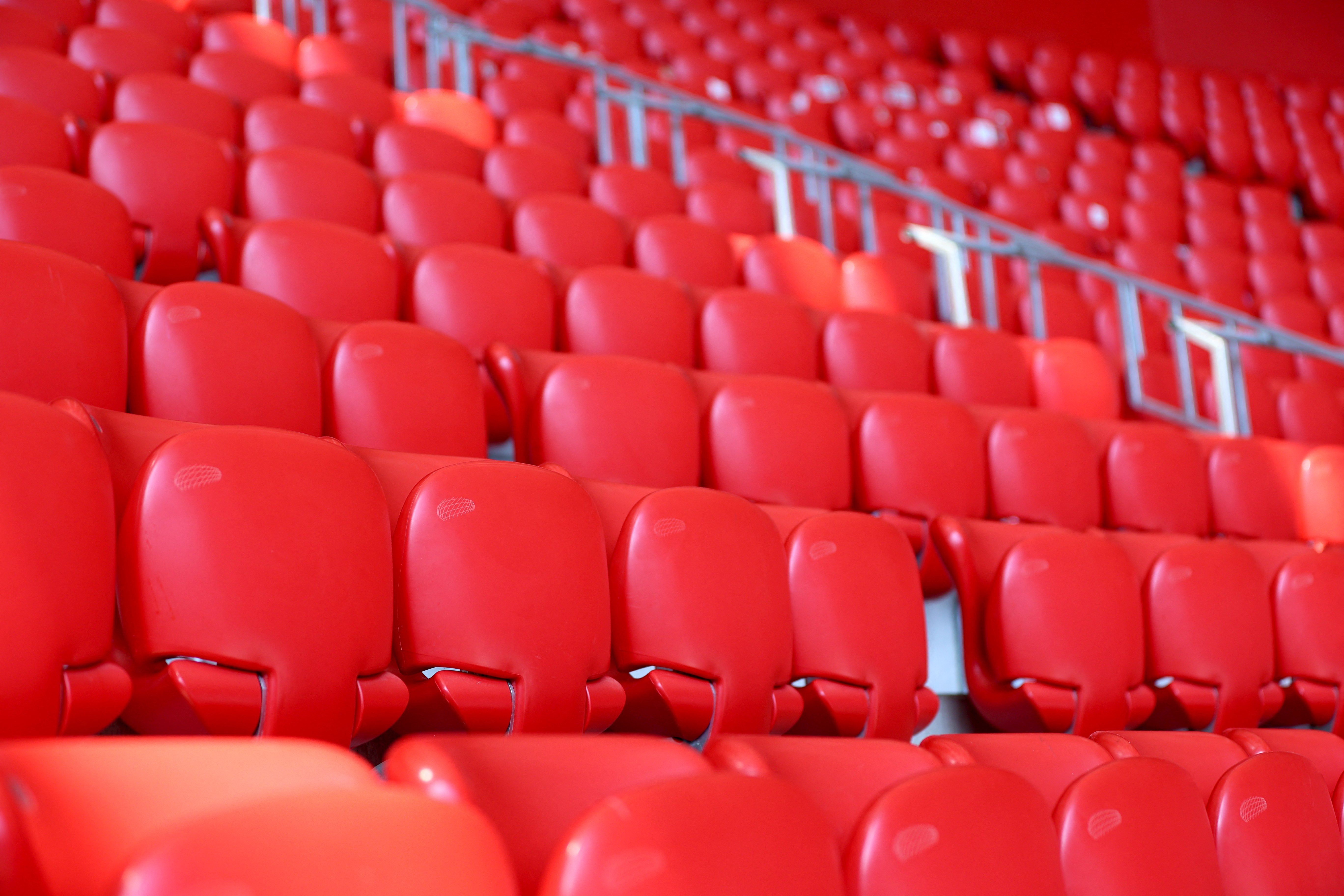 A photo of some seats at Munich's Allianz Arena just days before the first game of Euro 2024