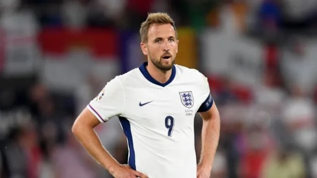 Harry Kane in action against Slovenia.