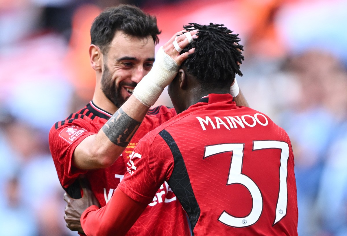fa cup final man utd bruno fernandes kobbie mainoo