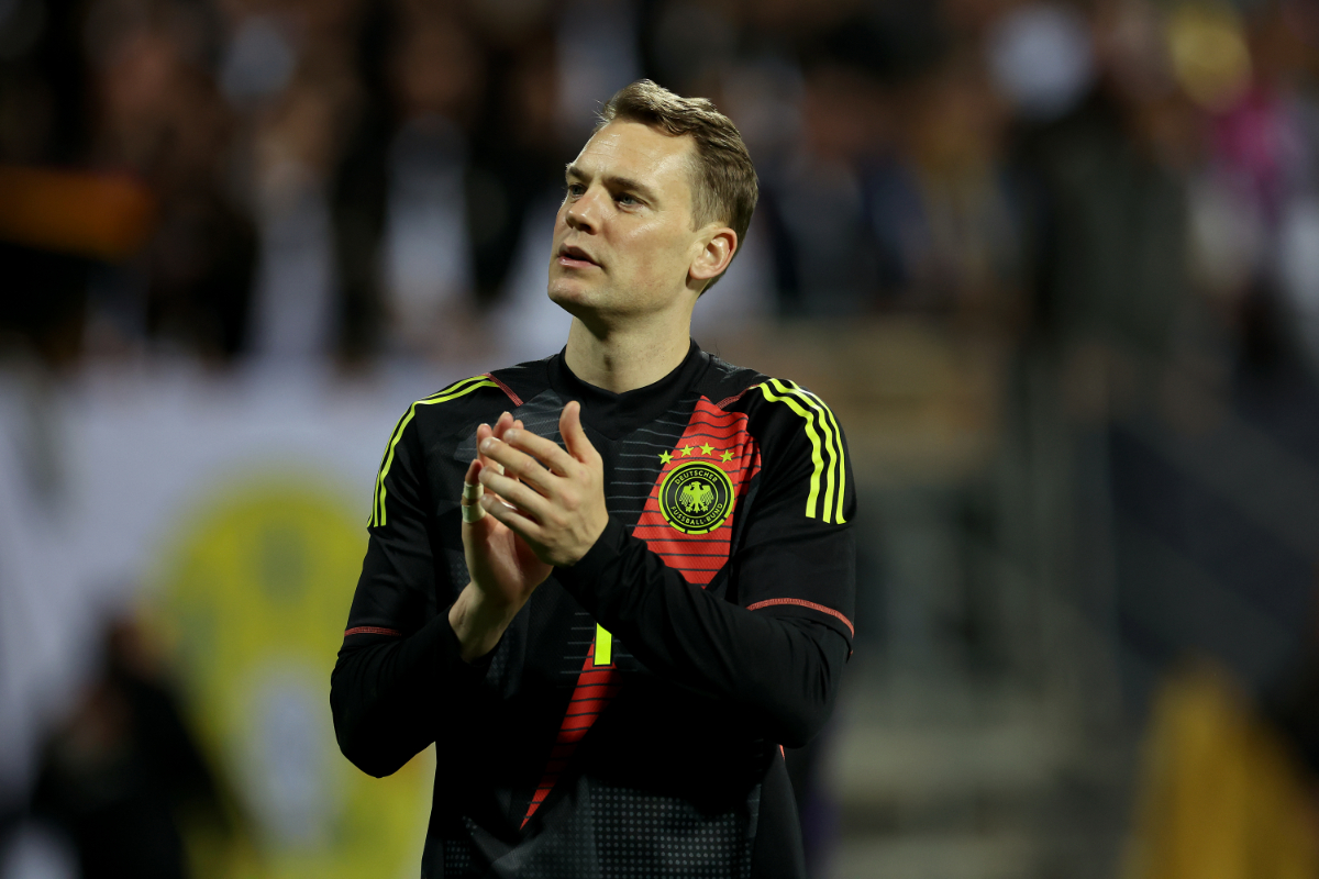 Manuel Neuer of Germany looks on after the international friendly match between Germany and Ukraine at Max-Morlock-Stadion on June 03, 2024