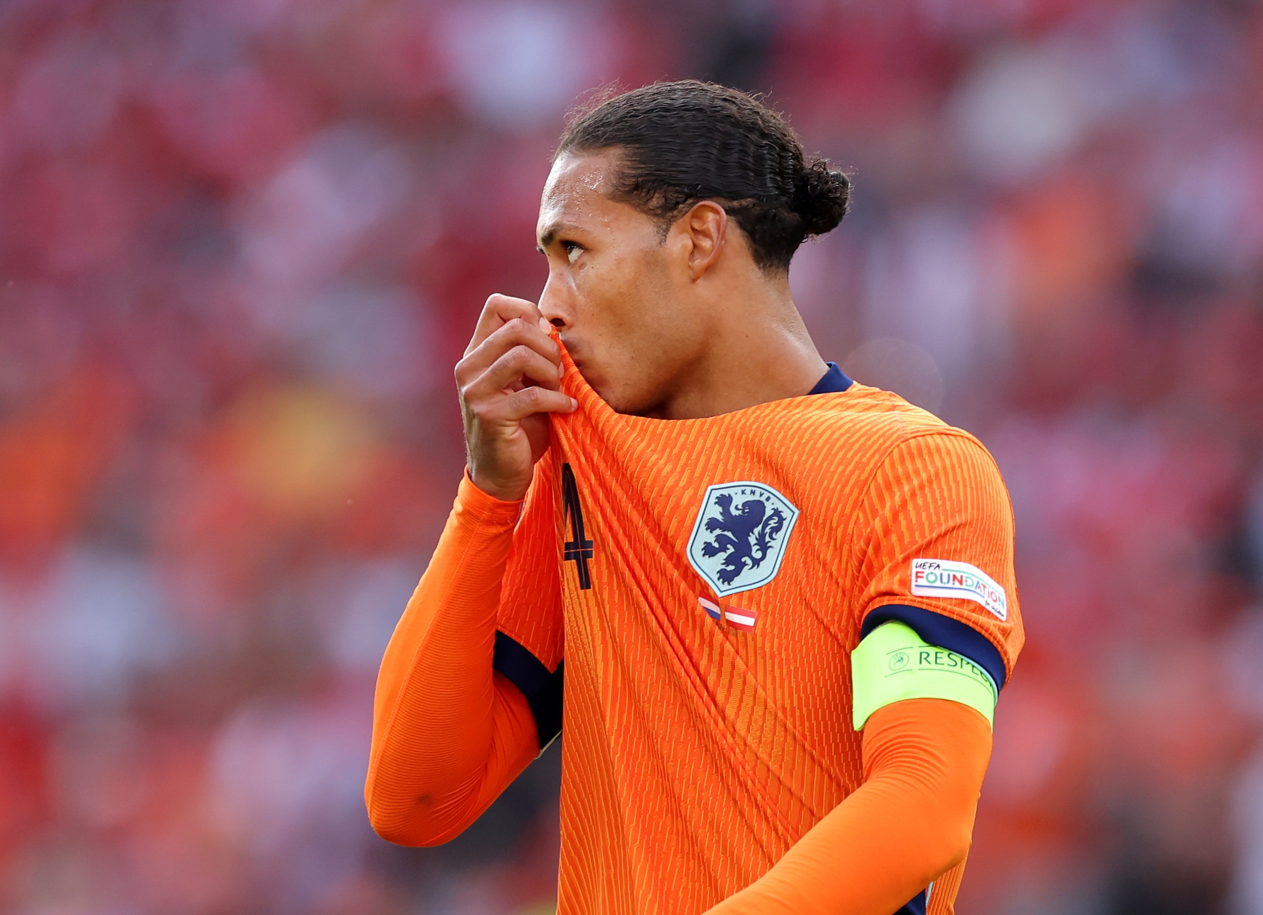 Van Dijk, Liverpool Liverpool captain Virgil van Dijk in action at Euro 2024