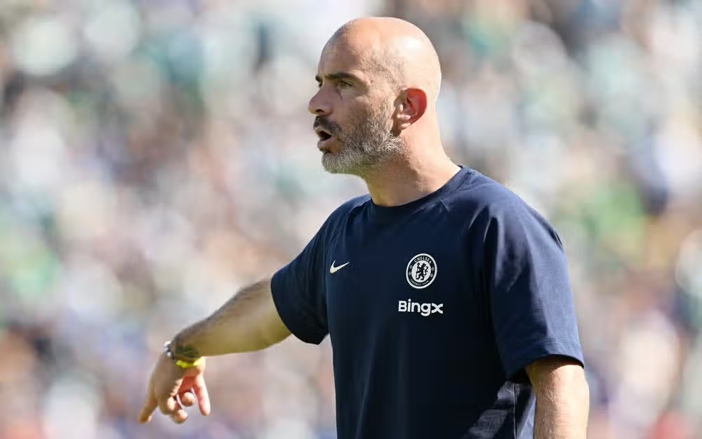 Enzo Maresca on touchline against Celtic. Will Enzo Maresca be a success at Chelsea?