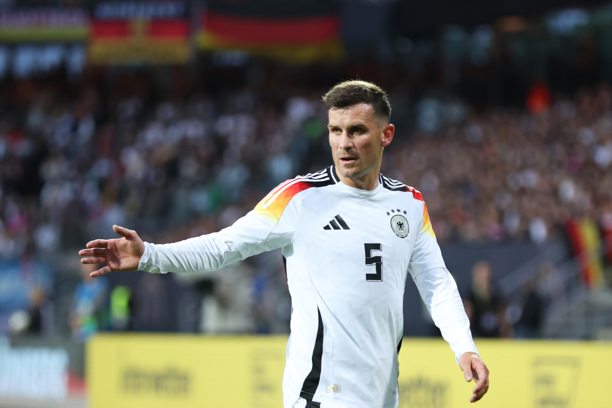 Pascal Gross of Germany reacts during the international friendly match between Germany and Ukraine at Max-Morlock-Stadion on June 03, 2024 in Nuremberg, Germany.