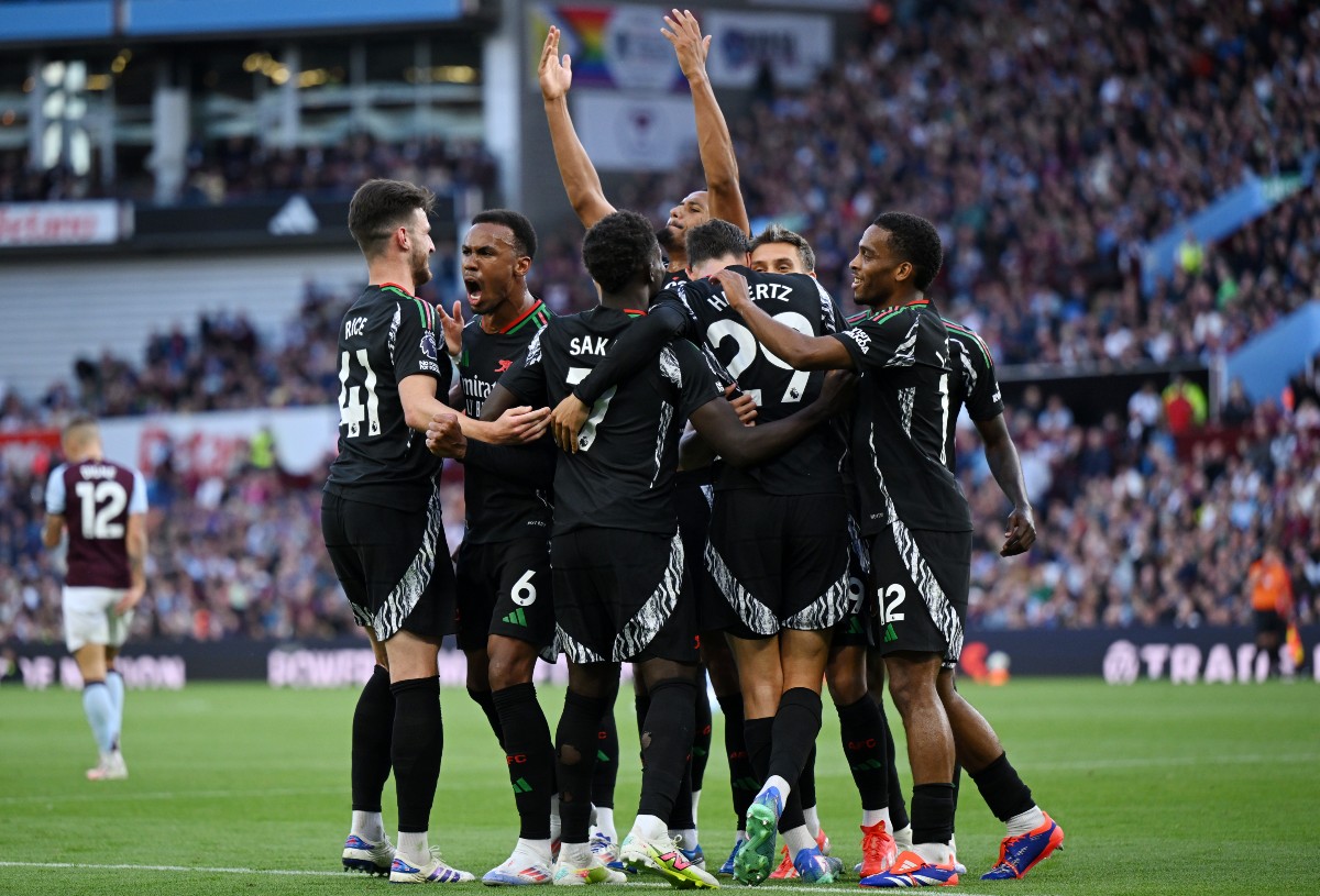 aston villa vs arsenal 2024-25 trossard saliba rice