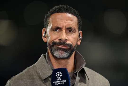 Rio Ferdinand doing punditry.