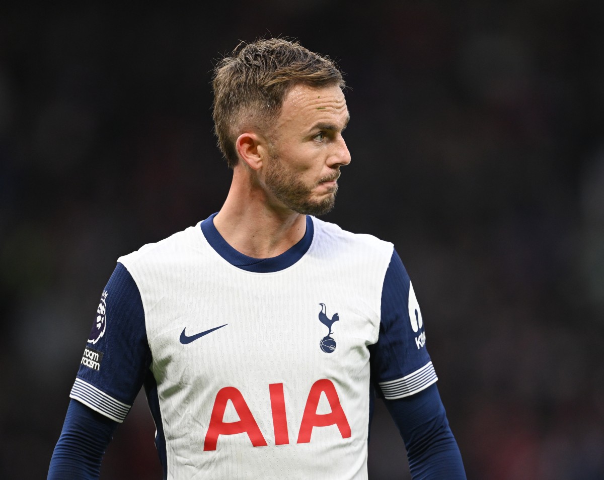 James Maddison in action for Tottenham. (Photo by Michael Regan/Getty Images)