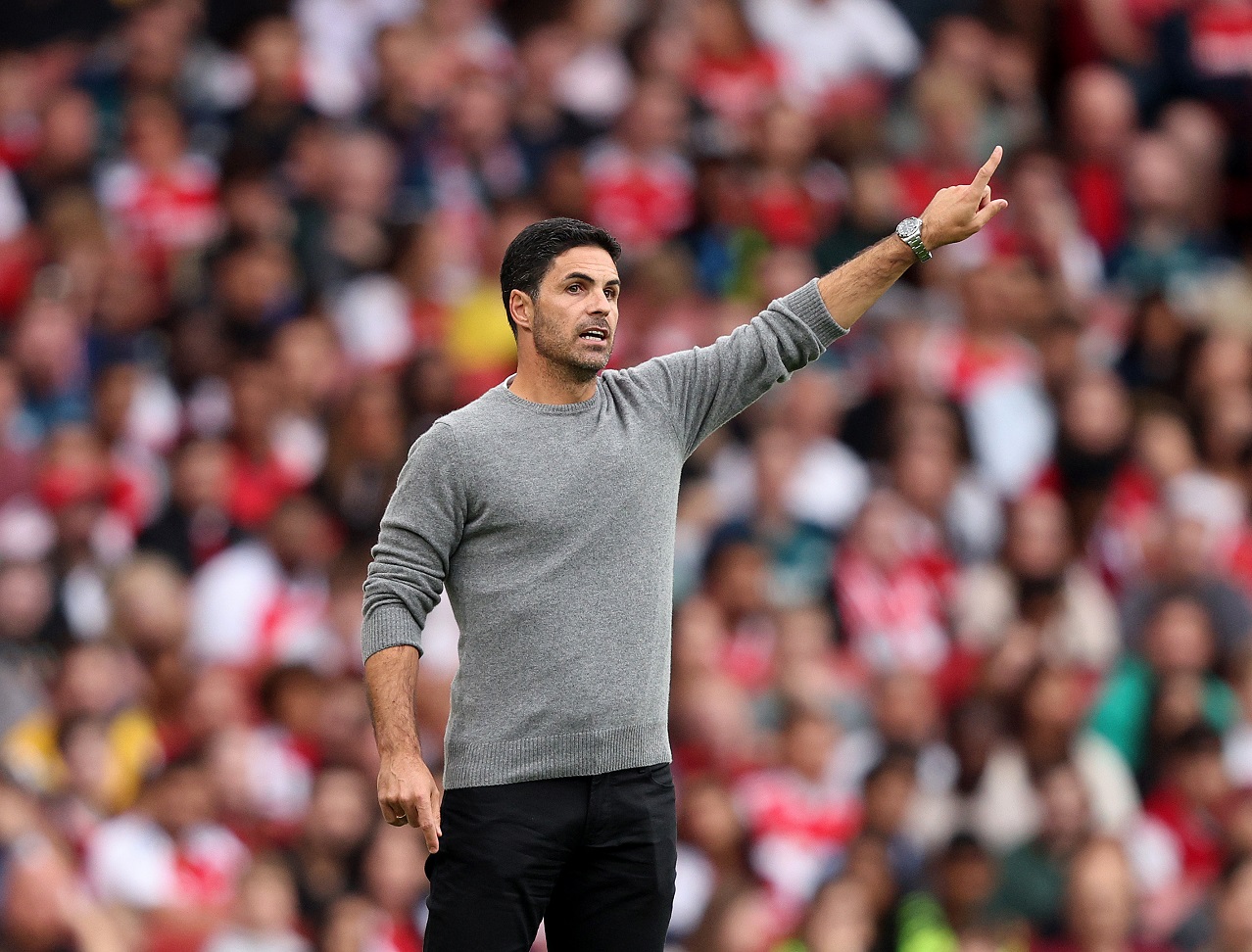 Mikel Arteta at the Emirates.
