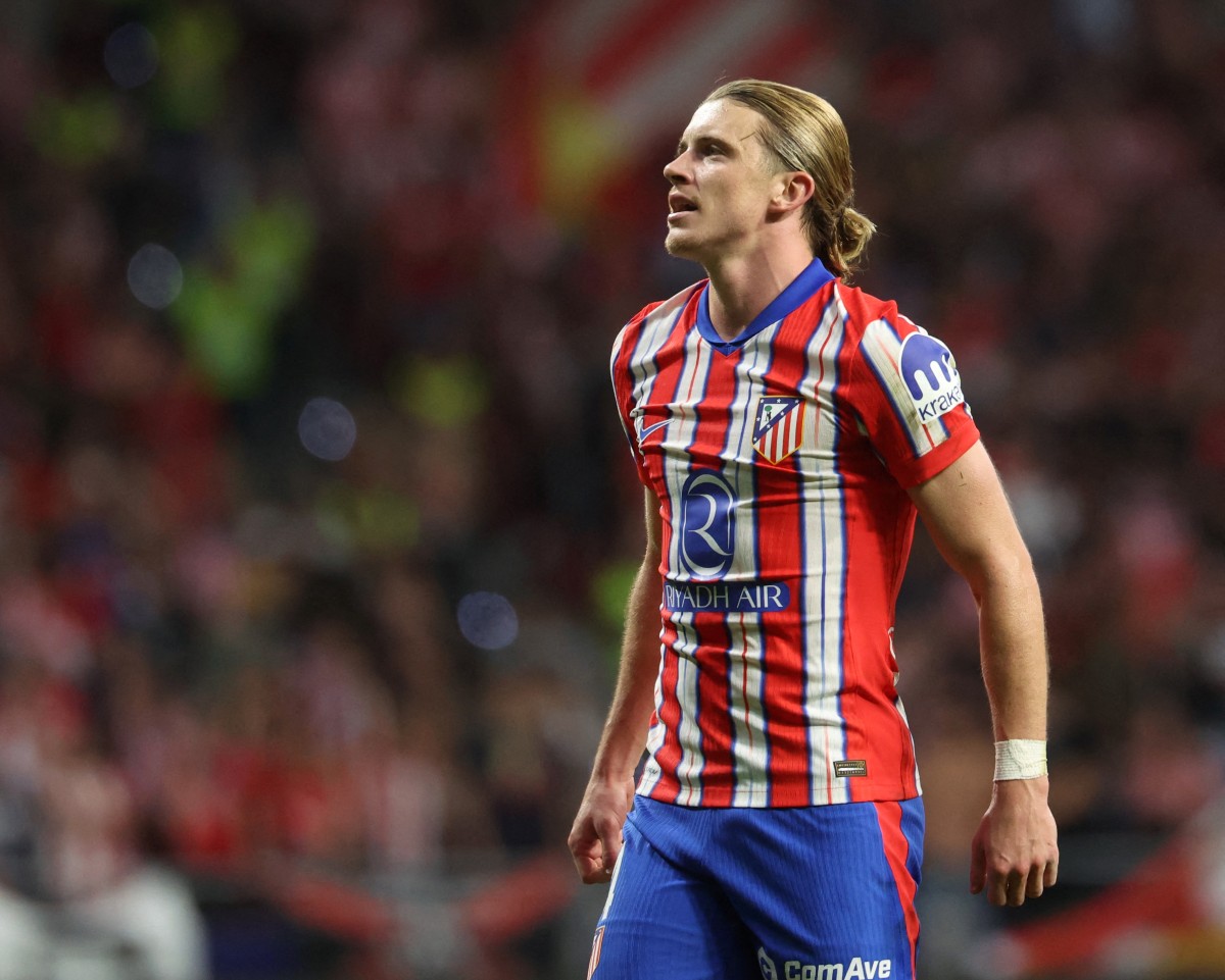 Conor Gallagher of Atletico de Madrid looks on