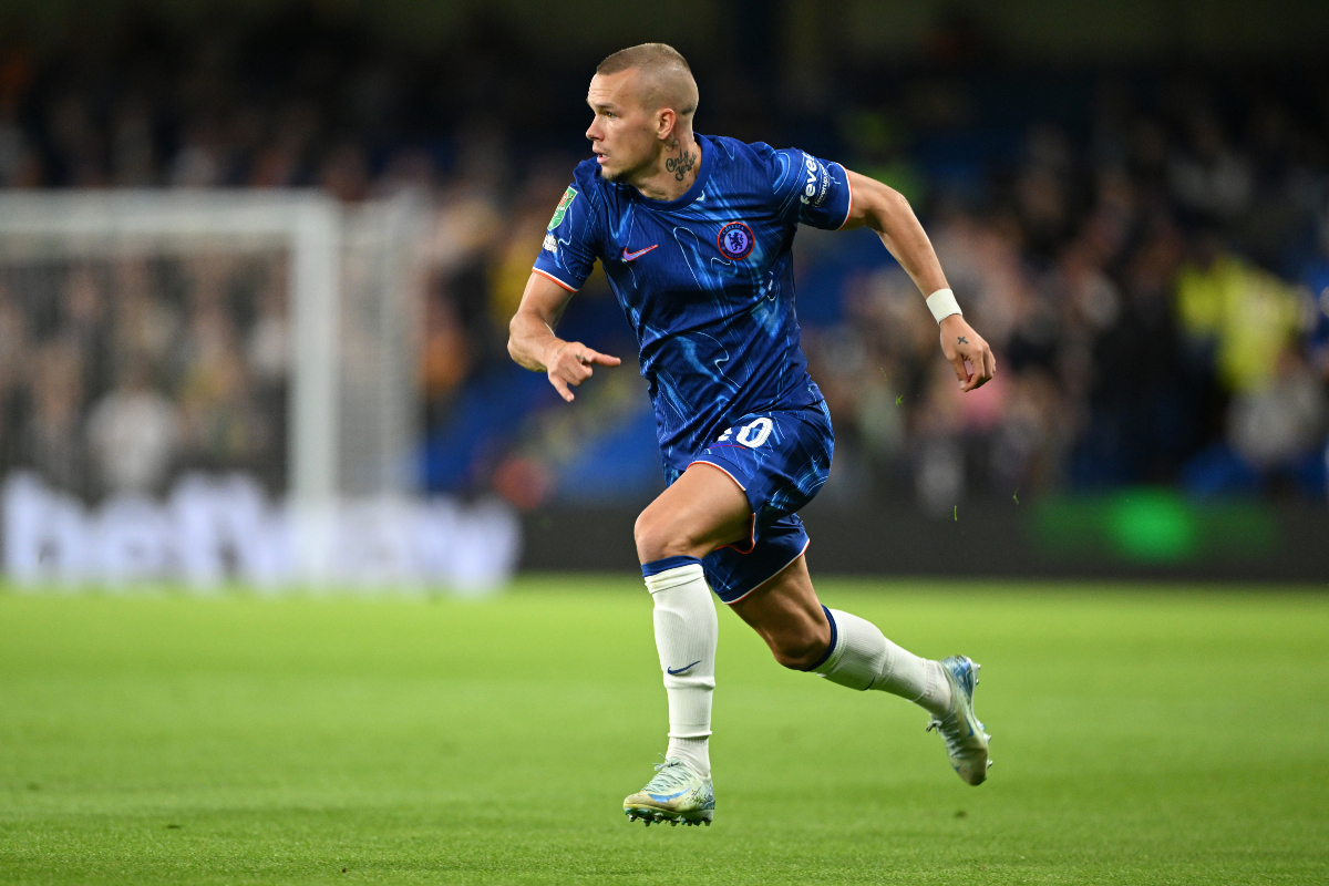 The future of Mykhailo Mudryk at Chelsea is in doubt. (Photo by Mike Hewitt/Getty Images)
