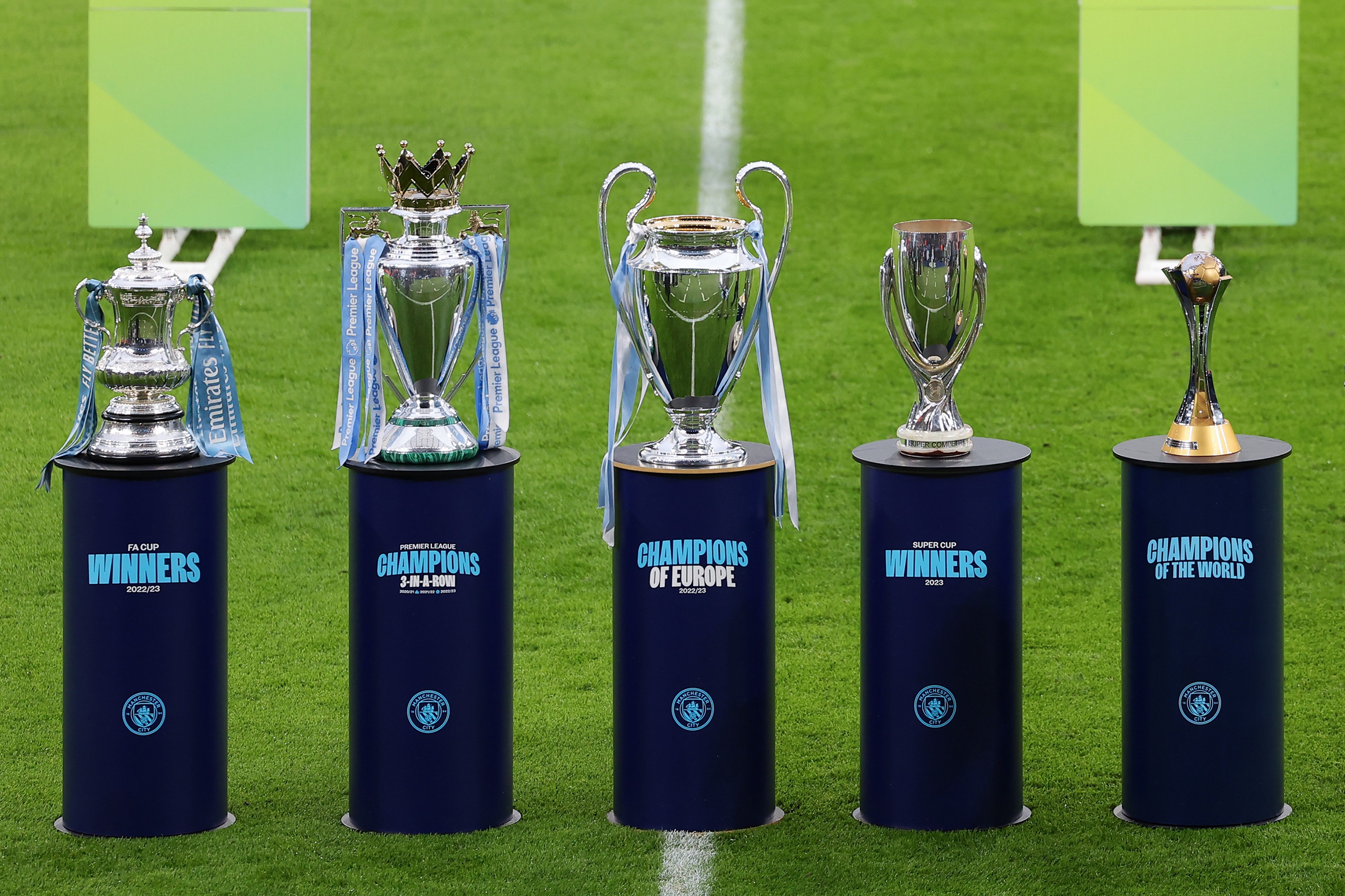 Man City could see some of their titles declared null and void. Photo by Matt McNulty/Getty Images