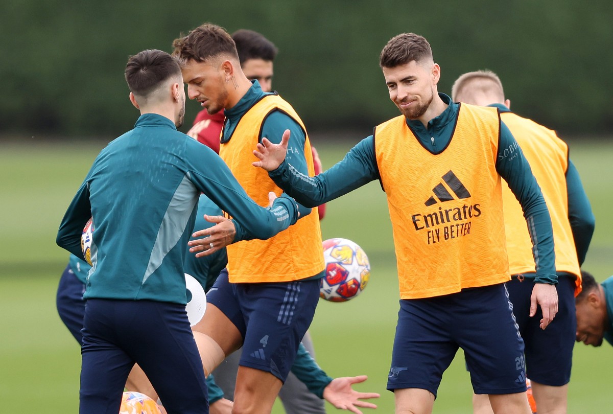 Jorginho in Arsenal training