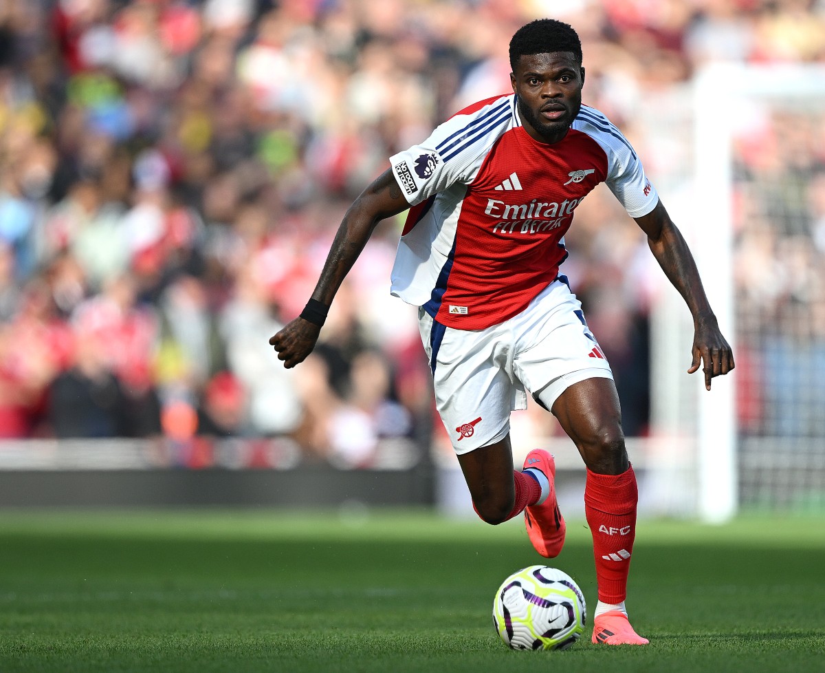 Thomas Partey in action for Arsenal