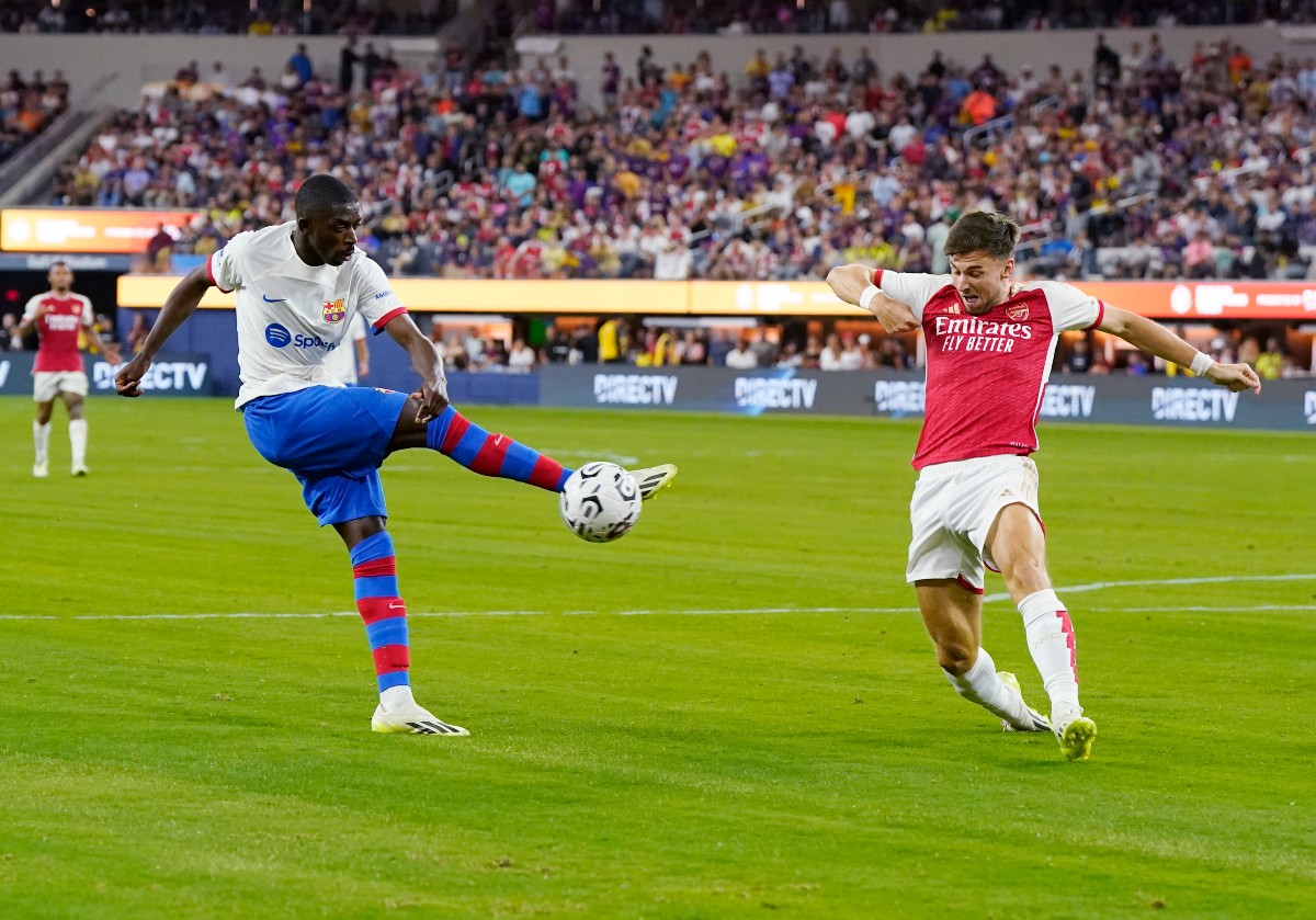 Barcelona vs Arsenal Kieran Tierney Kieran Tierney in action for Arsenal