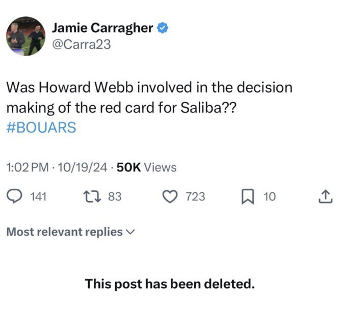 Jamie Carragher tweet Jamie Carragher tweet