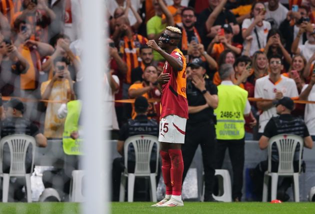 Victor Osimhen celebrates for Galatasaray