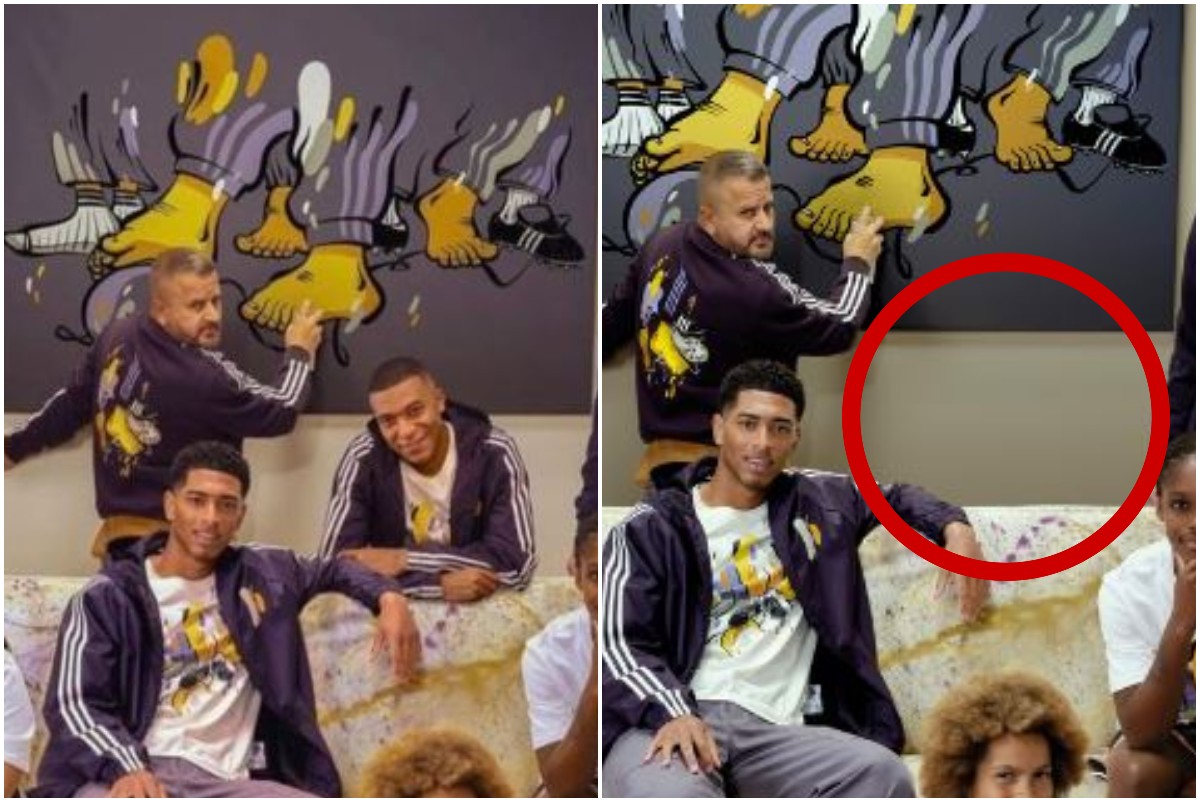 Kylian Mbappe edited out of Real Madrid picture