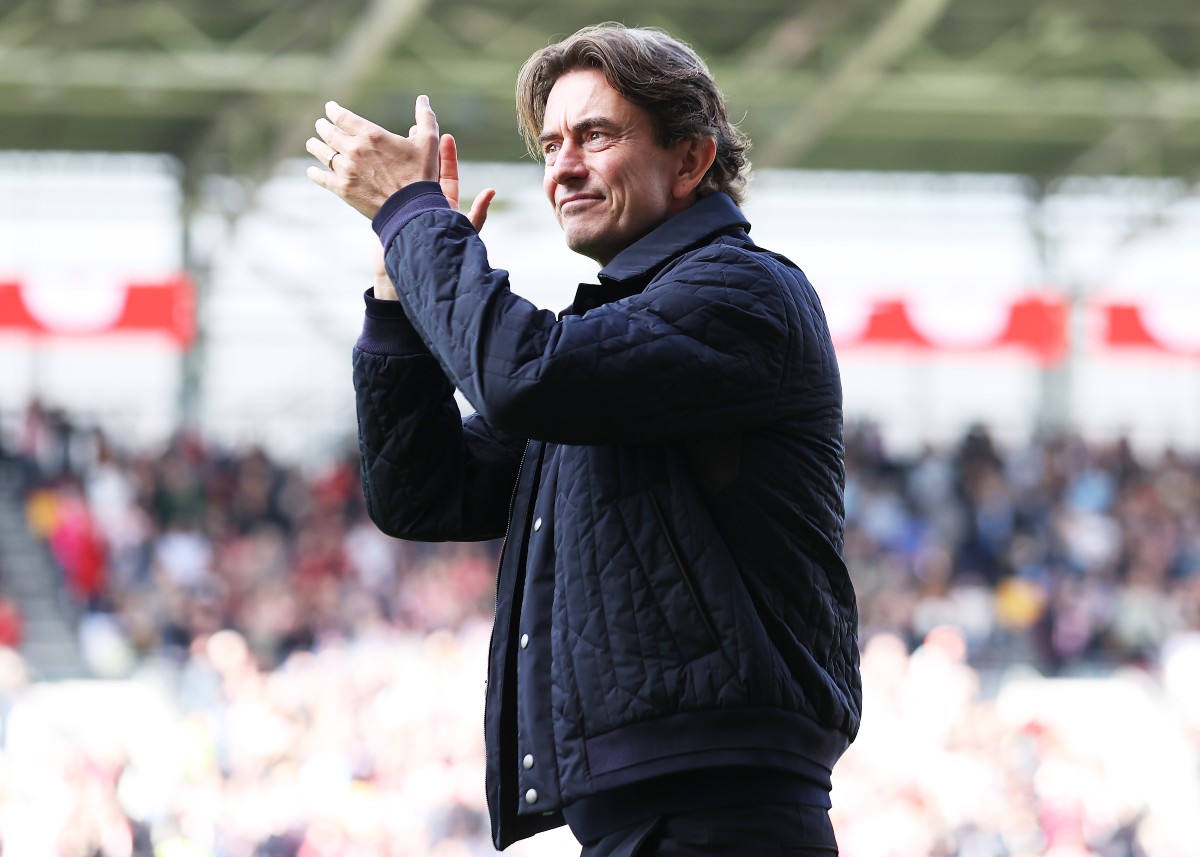 Brentford manager Thomas Frank is admired by Tottenham.