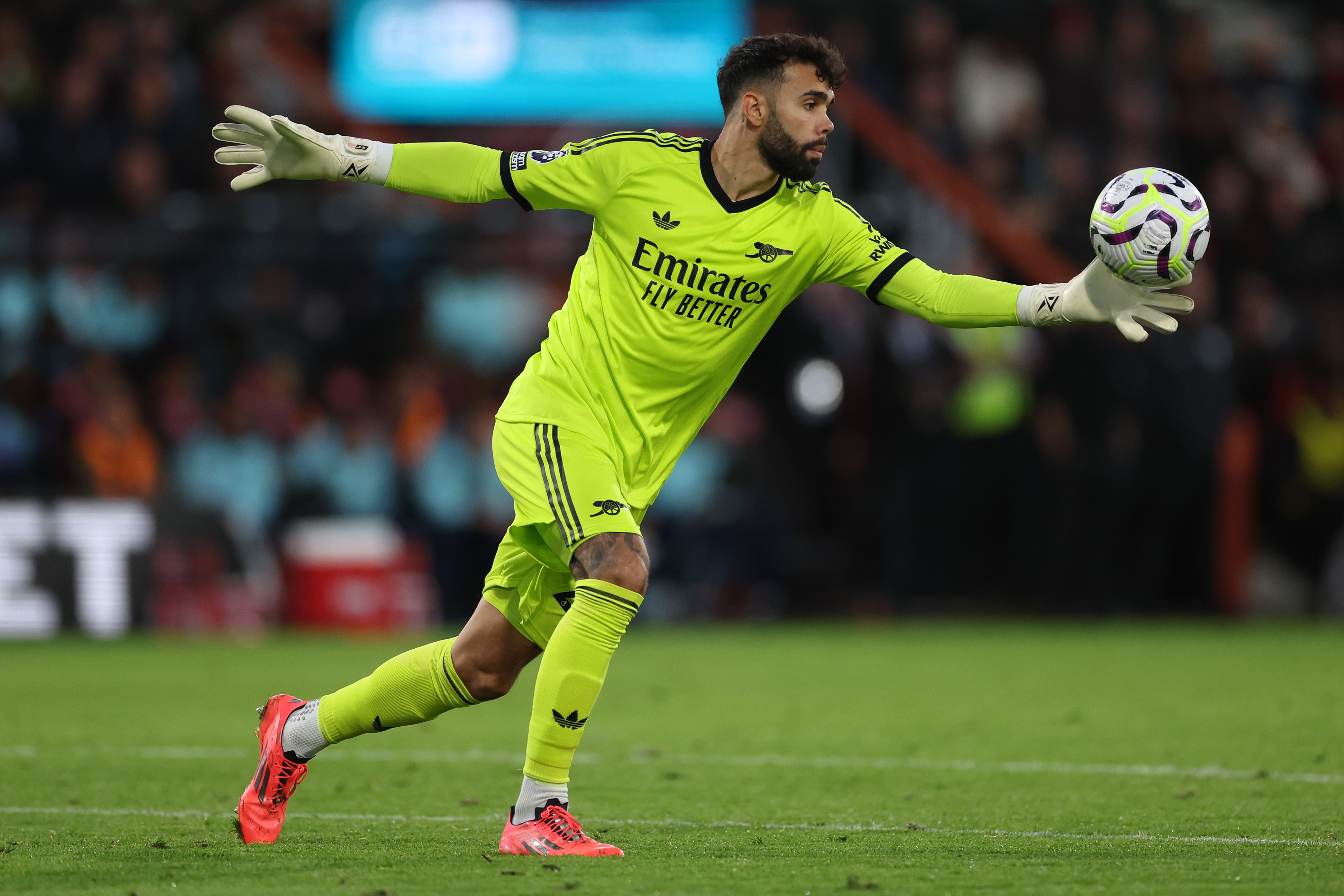 David Raya in action for Arsenal