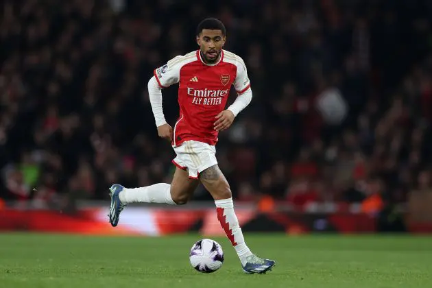 Reiss Nelson in action for Arsenal