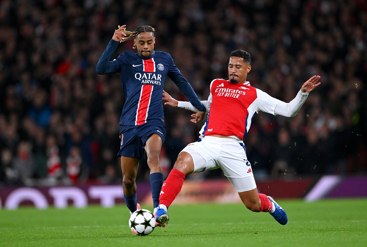 Arsenal defender William Saliba Arsenal defender William Saliba