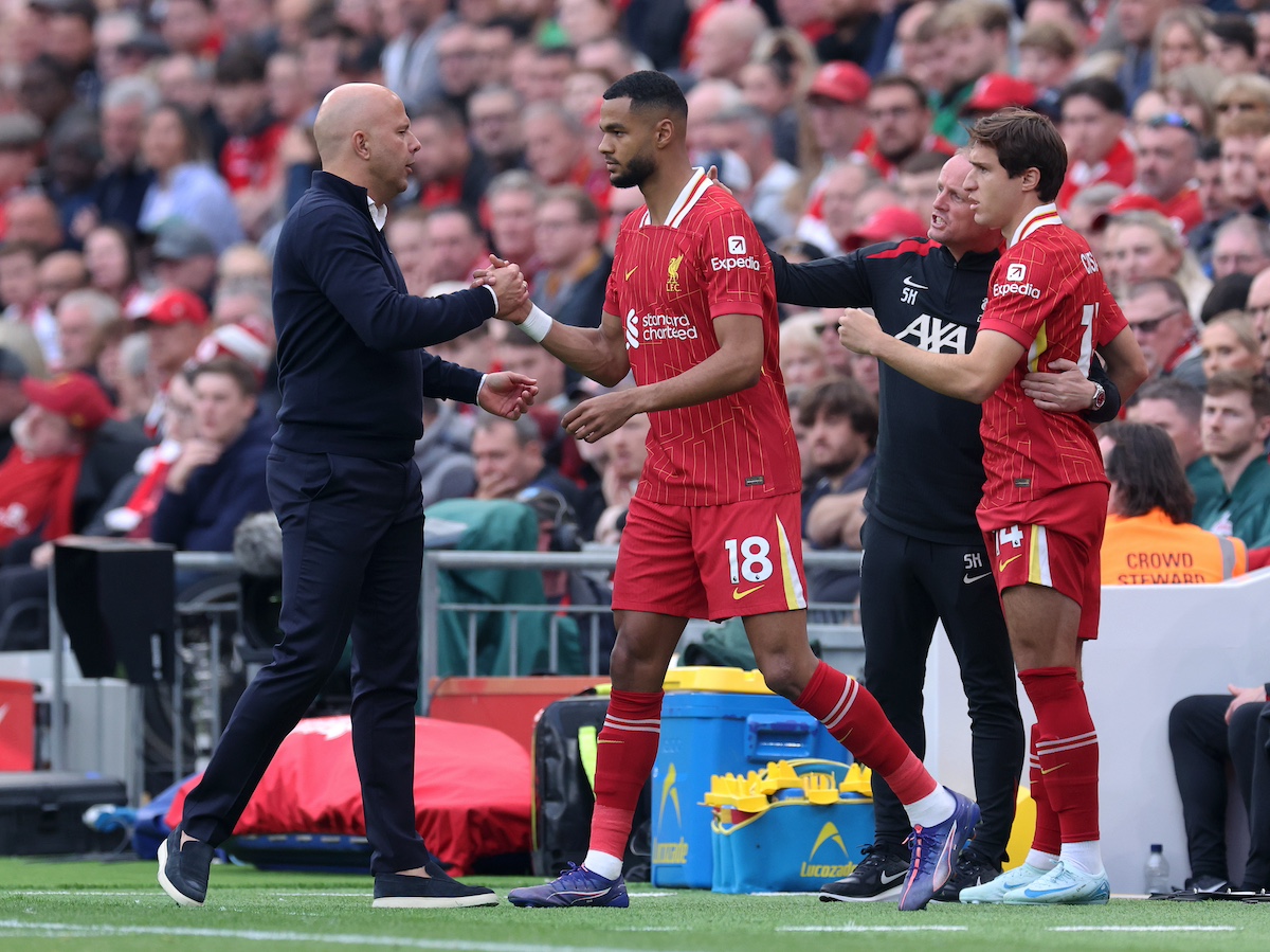 Arne Slot confirms Federico Chiesa is an injury doubt for Liverpool.