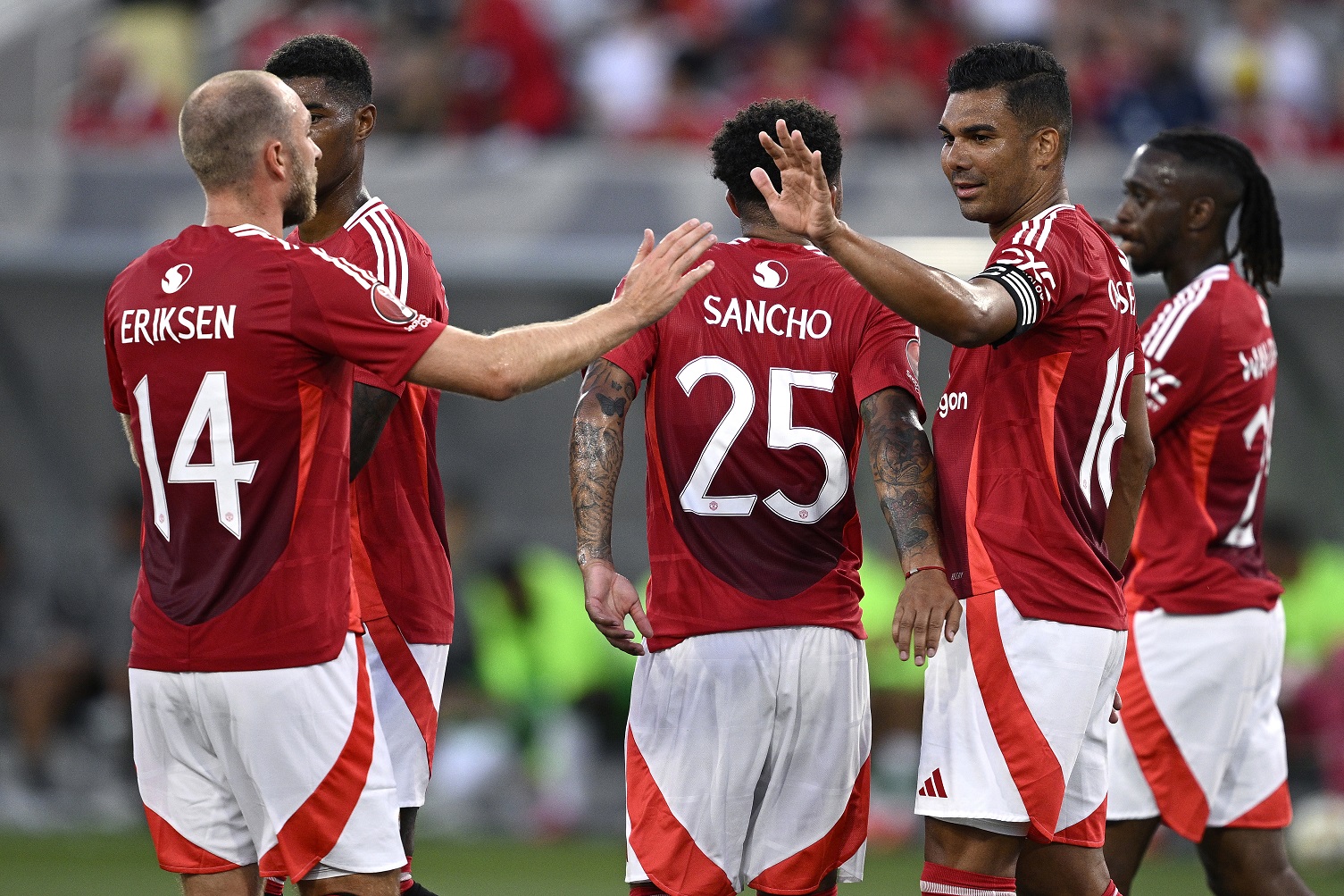 Man United midfielders Christian Eriksen and Casemiro