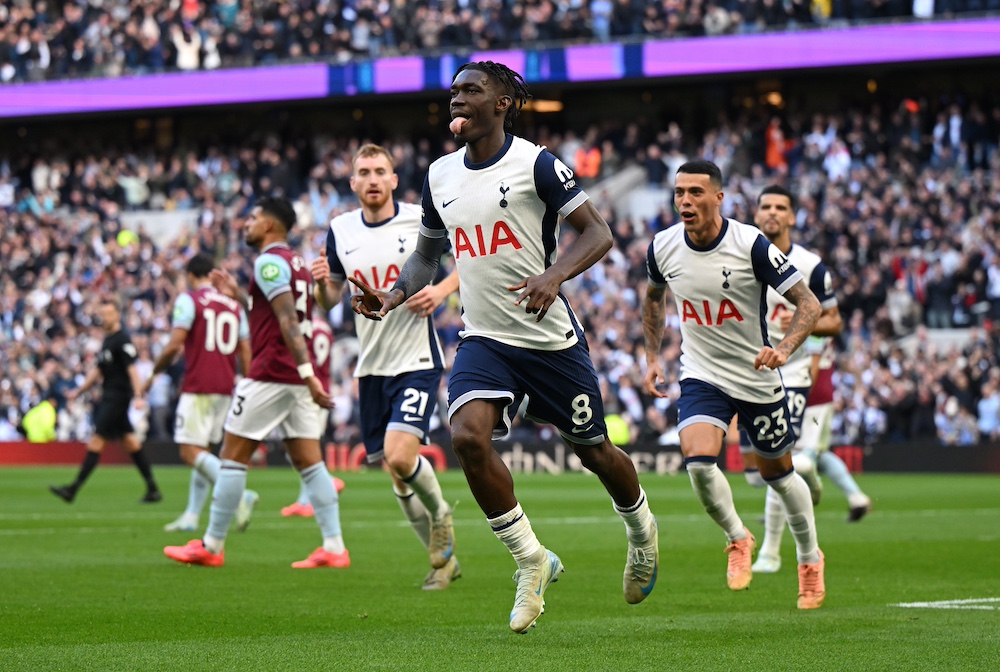 Yves Bissouma scored his second-ever goal against West Ham.