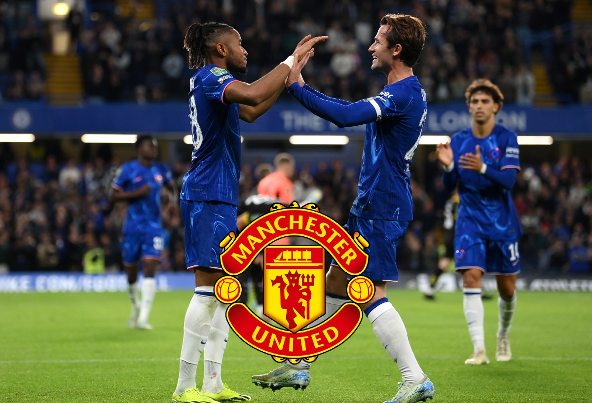 Ben Chilwell and Christopher Nkunku celebrate a goal for Chelsea