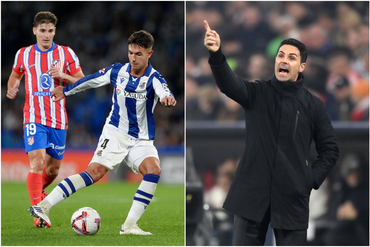 Martin Zubimendi and Mikel Arteta
