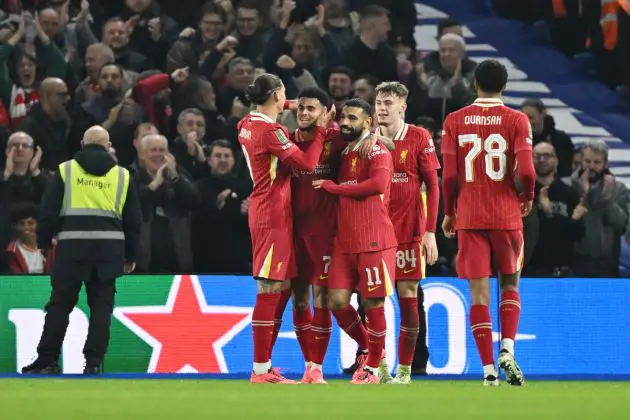 Liverpool players celebrating