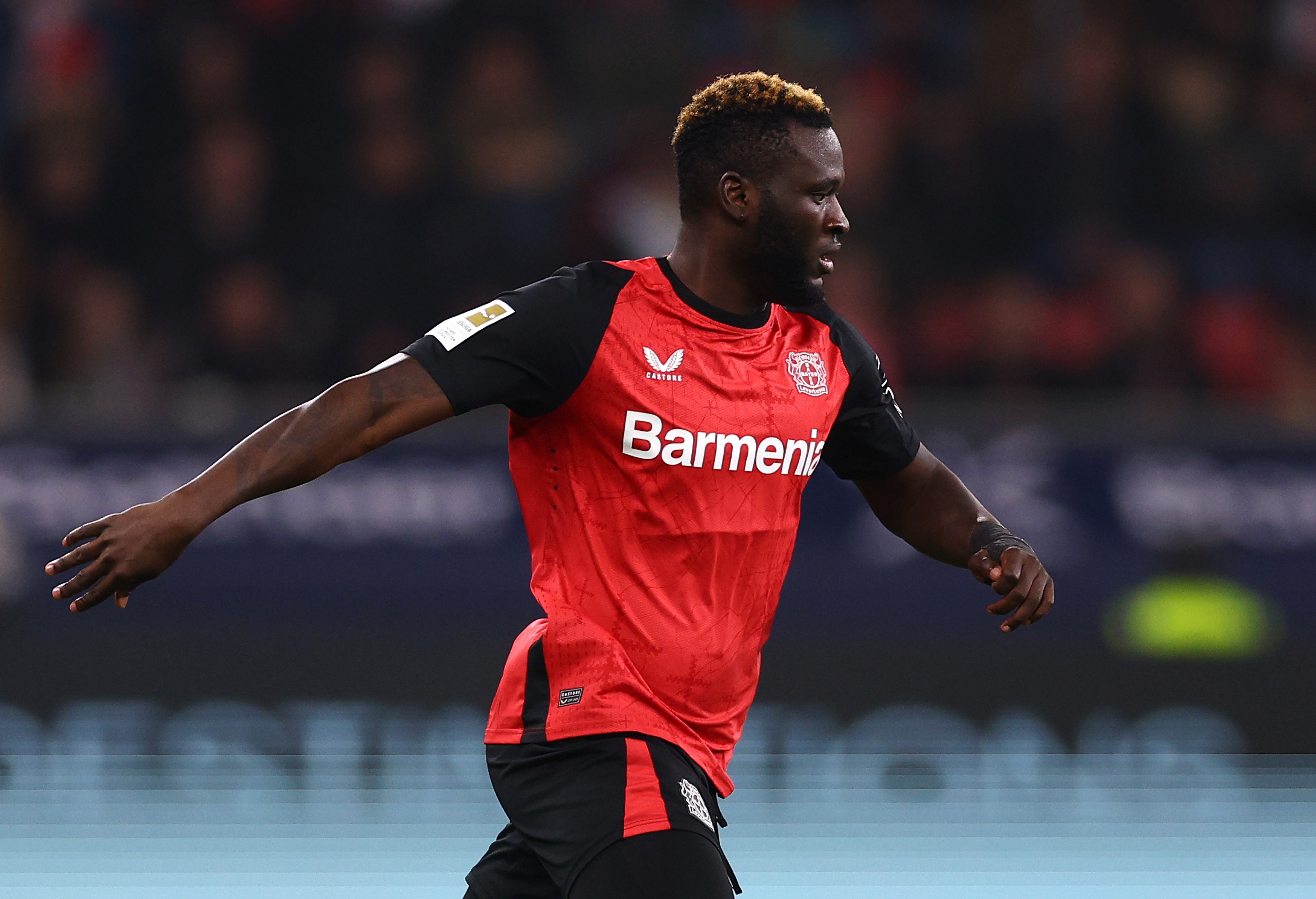 Bayer Leverkusen striker Victor Boniface