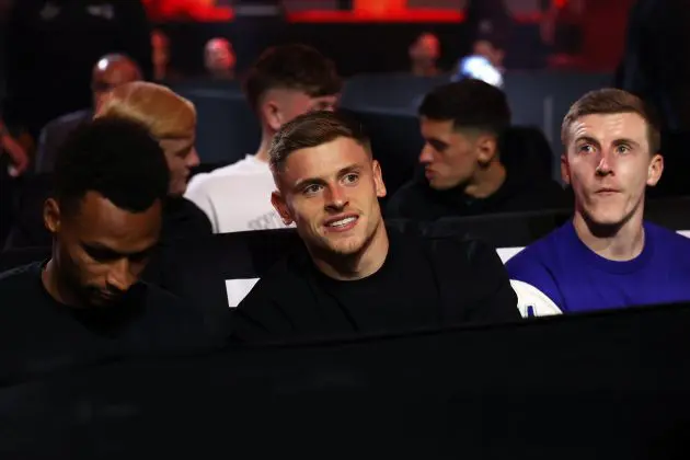 Jacob Murphy, Harvey Barnes and Matt Targett of Newcastle United