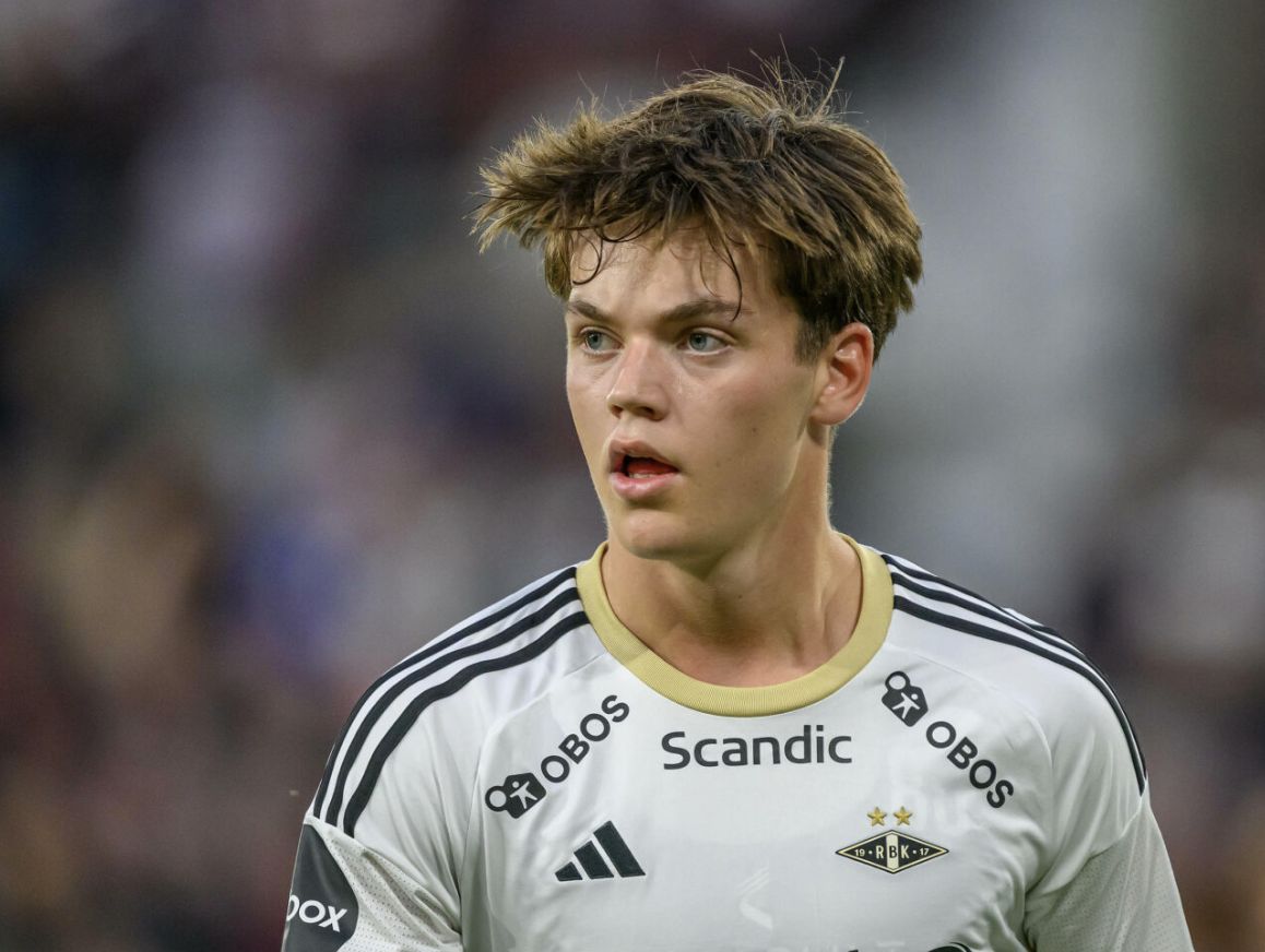 Arsenal target Sverre Nypan of Rosenborg looks on