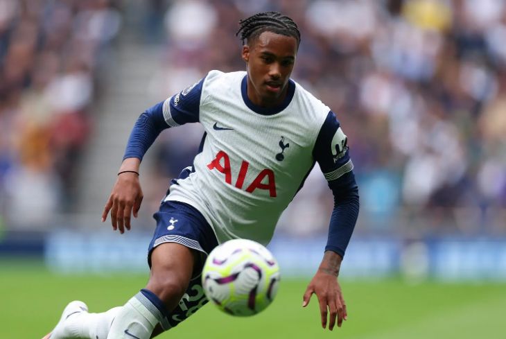 Wilson Odobert in action for Tottenham