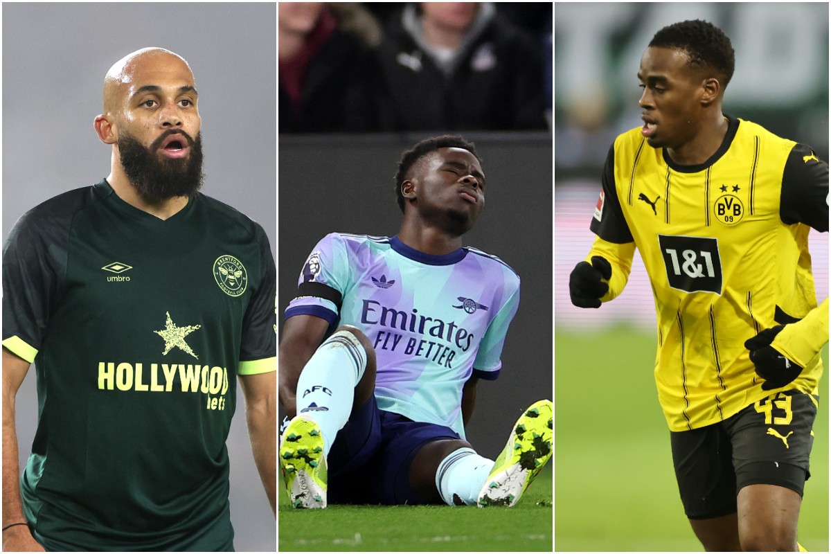 Bryan Mbeumo, Bukayo Saka, and Jamie Gittens