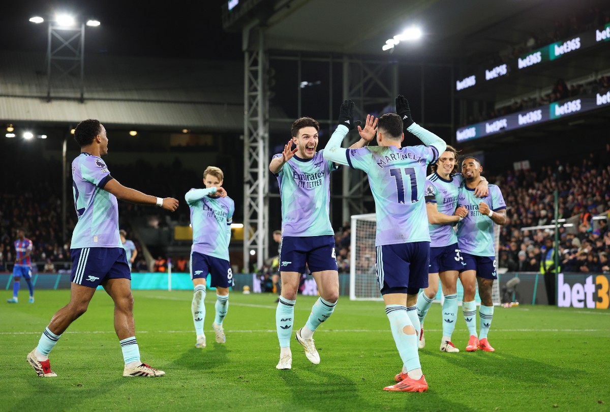 Crystal Palace 1-5 Arsenal player celebrations
